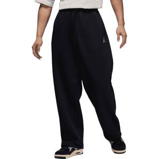 Oversized Jordan Brooklyn Fleece-bukser med åben kant til mænd - sort - L
