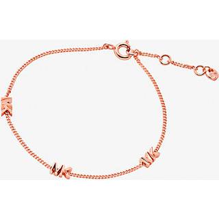 MK Precious Metal-Plated Sterling Silver Logo Bracelet - Rose Gold - Michael Kors - ONE SIZE
