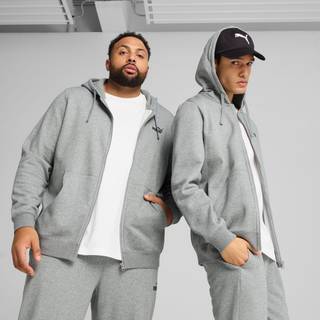 Men&#39;s Puma Essentials No. 1 Logo Full-Zip Hoodie, Gray, Size XL, Puma - Medium Gray Heather - XL