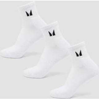 MP Unisex Ankle Socks (3 Pack) - White - UK 12-14
