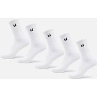 MP Unisex Crew Socks (5 Pack) - White - UK 2-5