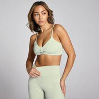MP Lifestyle Twist Front Sports Bra til kvinder − Mineral Green - XS - Grøn