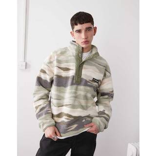 Columbia Helvetia II Printed Half Snap Fleece Half-Zip Fleecepullover - M - safari roughe va