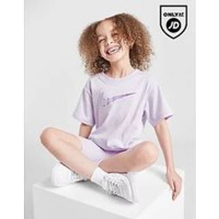Nike Girls' Swoosh T-Shirt/Shorts Set Children, Purple - 2-3Y