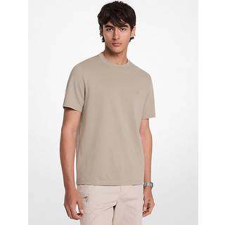 MK Cotton Blend Piqué T-Shirt - Green - Michael Kors
