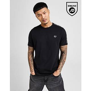 Fred Perry Tape Ringer T-Shirt Herre, Black - XL