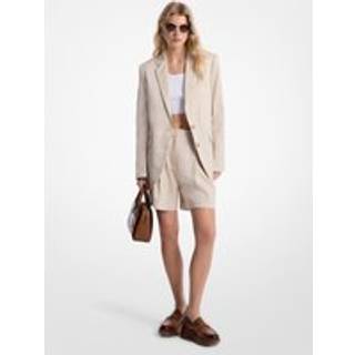 MK Linen and Cotton Twill Blazer - Natural - Michael Kors - EU38