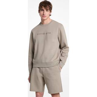 MK Logo Embossed Cotton Blend Jumper - Green - Michael Kors - XXL