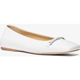 MK Lena Leather Ballet Flat - White - Michael Kors - EU 36