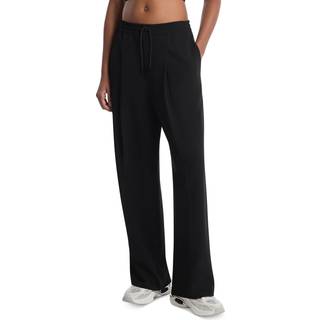 MK Pleated Crepe Track Trousers - Black - Michael Kors - S