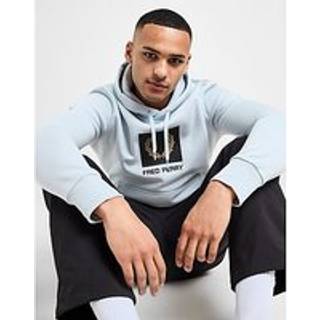 Fred Perry Logo Overhead Hoodie, Sky - XXL