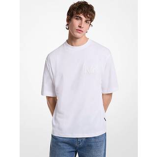 MK Logo Cotton T-Shirt - White - Michael Kors - XL