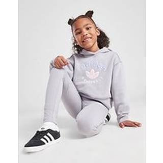 adidas Originals Girls' Varsity Overhead Hooded Set Children, Grey - 3-4Y