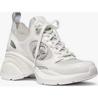 MK Zuma Metallic and Mesh Trainer - Silver - Michael Kors - EU 41