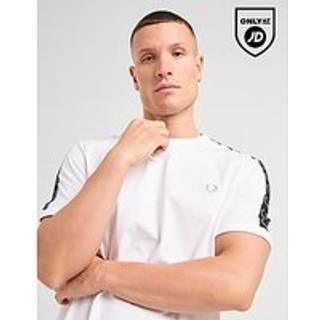 Fred Perry Tape Ringer T-Shirt Herre, WHITE - XXL