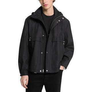 MK Water-Resistant Windbreaker Jacket - Black - Michael Kors - L