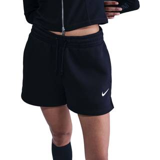 Nike Phoenix Fleece-shorts med mellemhøj talje til kvinder (10,2 cm) - sort - L (EU 44-46)