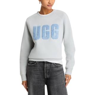 UGG Fuzzy Logo Crew Sweatshirt, Blue - XL