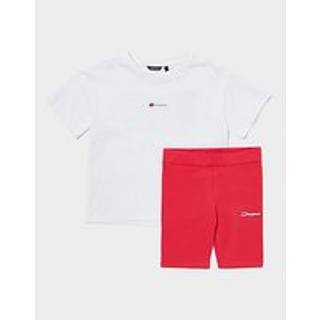 Berghaus Girls' Stack T-Shirt/Shorts Set Children, White - 7-8Y