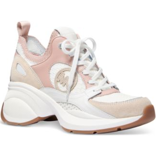 MK Zuma Color-Block Leather and Mesh Trainer - Pink - Michael Kors - EU 38