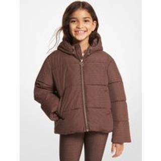 MK Quilted Logo Puffer Jacket - Brown - Michael Kors - 10Y