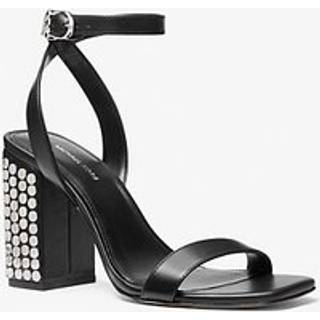 MK Merriam Studded Leather Block Heel Sandal - Black - Michael Kors - EU 35.5