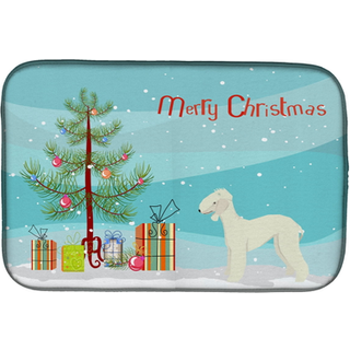 """" Caroline's Treasures CK3520DDM Bedlington Terrier Christmas Tree Dish-Drying-Mats 14 X 21 Multicolor """"