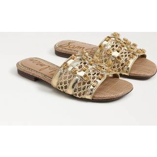Sam Edelman Sam Edelman Regular Fit Gold Blaire Slider Sandals