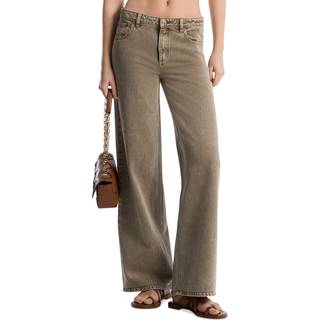 MK Garment-Dyed Wide Leg Jean - Green - Michael Kors - EU 34