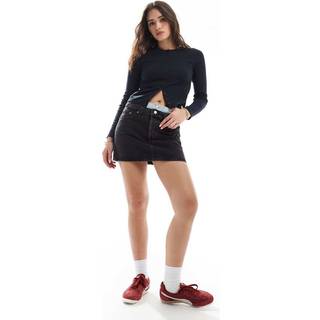 LEVI'S Double Waistband Denim Skirt, Sort - 27