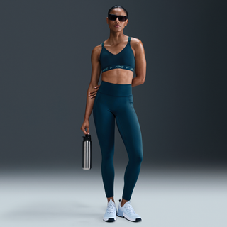 Nike Universa-leggings i fuld længde til kvinder med medium støtte, høj talje og lommer - blå - XXS (EU 30)