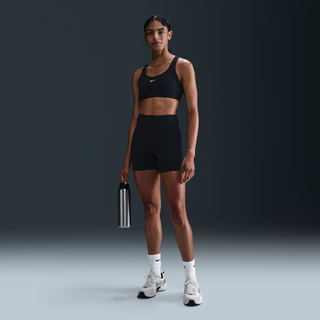 Nike Universa-cykelshorts (13 cm) med medium støtte, høj talje og lommer til kvinder - sort - XXL (EU 52-54)