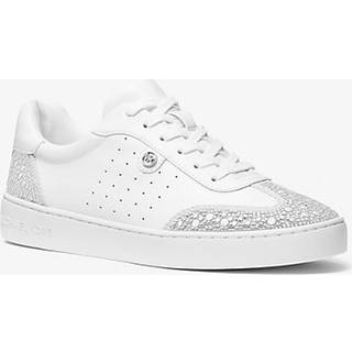 MK Scotty Embellished Leather Trainers - White - Michael Kors - EU 38