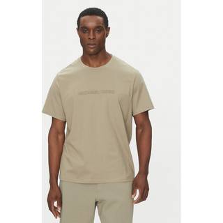 MK Logo Embossed Cotton T-Shirt - Green - Michael Kors