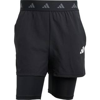 Gym+ 2-in-1 shorts - Black / Black - XS