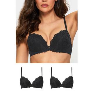 Ann Summers Ann Summers Black Pad Plunge 2 Pack Sexy Lace Underwired Bra