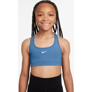 Nike Dri-FIT Swoosh Sports Bra Str. XL 156-166 Blå til Junior - Komfortabel trænings-BH