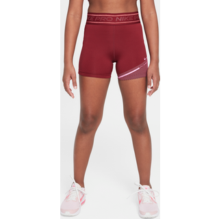 Nike Pro Dri-FIT-shorts til piger (7,6 cm) - rød - rød - S