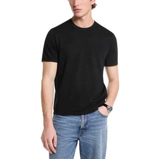 MK Linen and Cotton T-Shirt - Black - Michael Kors