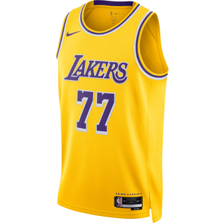 Los Angeles Lakers Icon Edition Nike Dri-FIT NBA Swingman-trøje til mænd - gul - XL