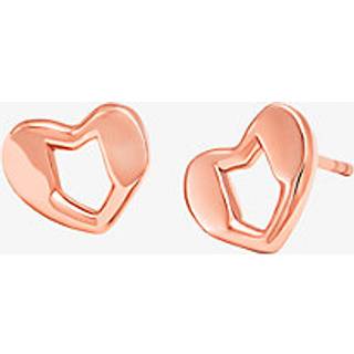MK Precious Metal-Plated Sterling Silver Heart Stud Earrings - Rose Gold - Michael Kors - ONE SIZE