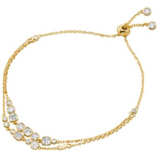 MK Precious Metal-Plated Sterling Silver Bezel Slider Bracelet - Gold - Michael Kors - ONE SIZE