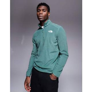 The North Face 100 Glacier 1/4 Zip Fleecesweatere Herrer størrelse S farve turkis