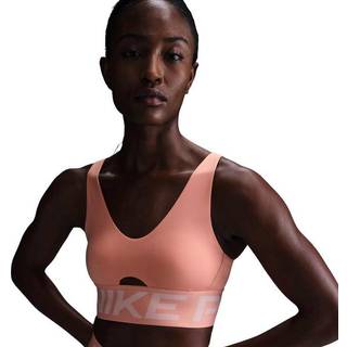 Nike Pro Indy Plunge-sports-bh med medium støtte og indlæg til kvinder - Orange - S