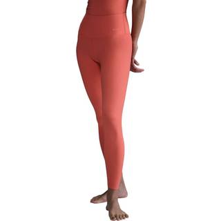 Nike Zenvy Rib-leggings i 7/8-længde med høj talje og let støtte til kvinder - Orange - L (EU 44-46)