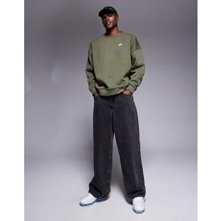 Oversized Nike Sportswear Club-sweatshirt i fleece med rund hals til mænd - grøn - XS