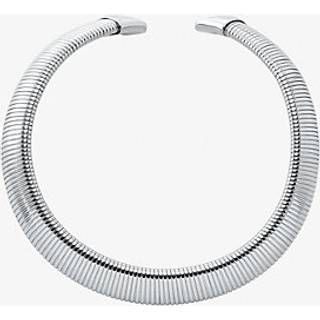 MK Precious Metal-Plated Brass Tubogas Collar Necklace - Silver - Michael Kors - ONE SIZE
