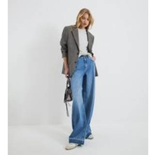 River Island River Island Blue Baggy Wide Leg 100% Cotton Jeans