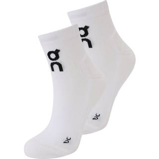 On Core Run Sock Mid 2-Pack Løbesokker størrelse M - EU: 43 - 46 farve hvid