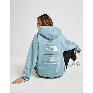 The North Face Tech Graphic Hoodie, Blue - XS
